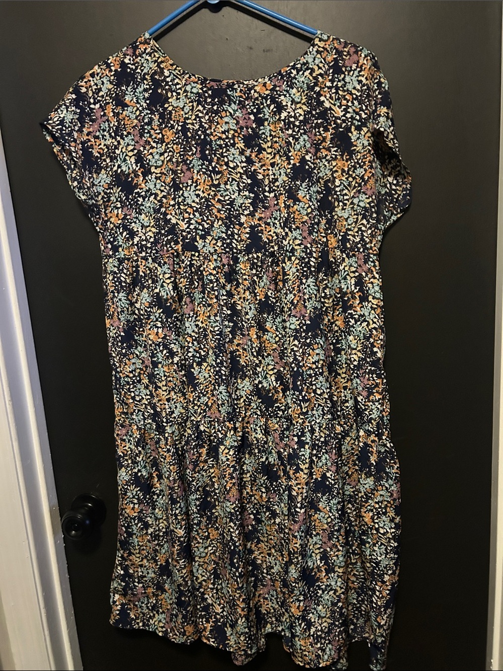 Floral Navy Mini Dress - Women's Casual Summer Dress